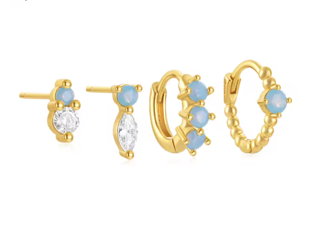 Natural Opal Earring Set