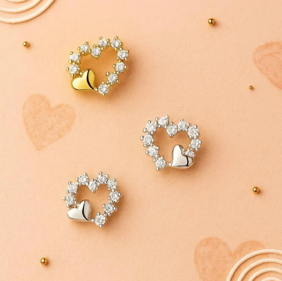 Lumi Heart Hoop Earrings