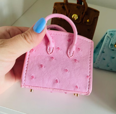 Mini Bag Charm Leather