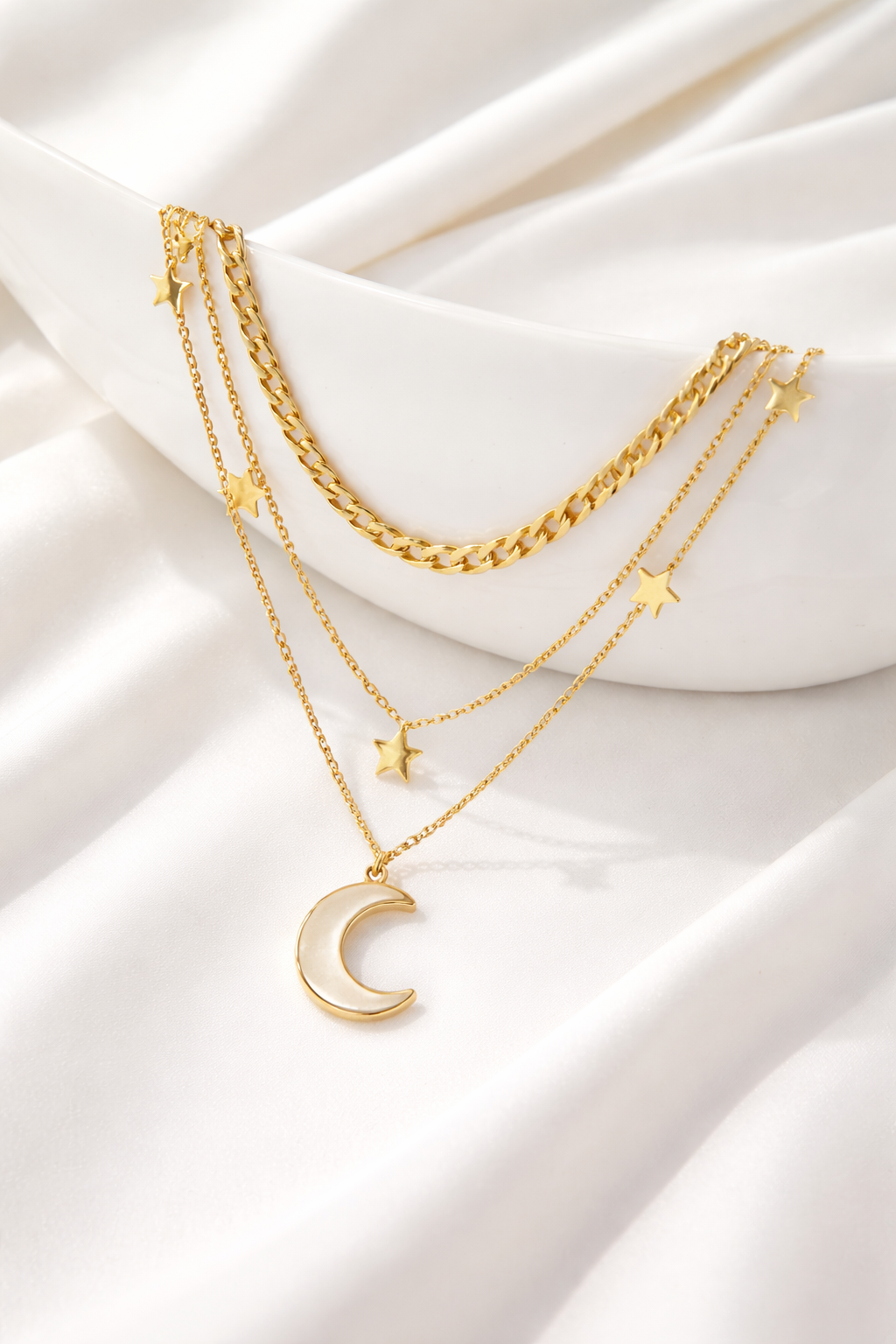 Moon & Stars Layered Necklace
