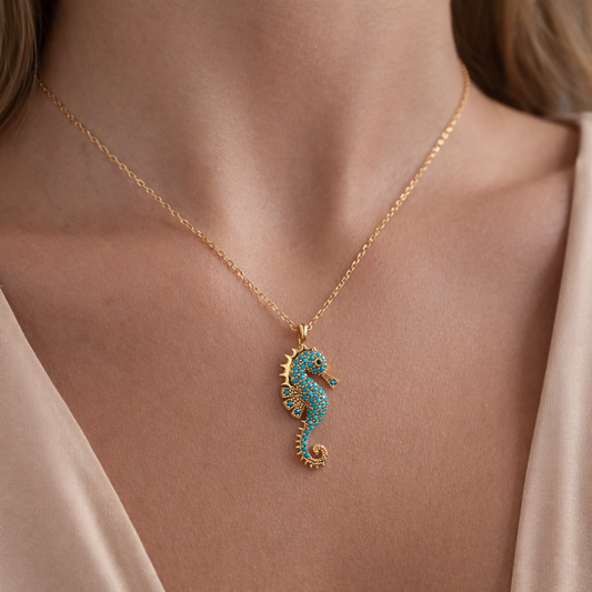 Turquoise Seahorse