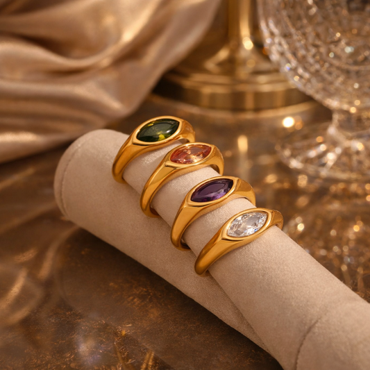 The Marquise Line Rings