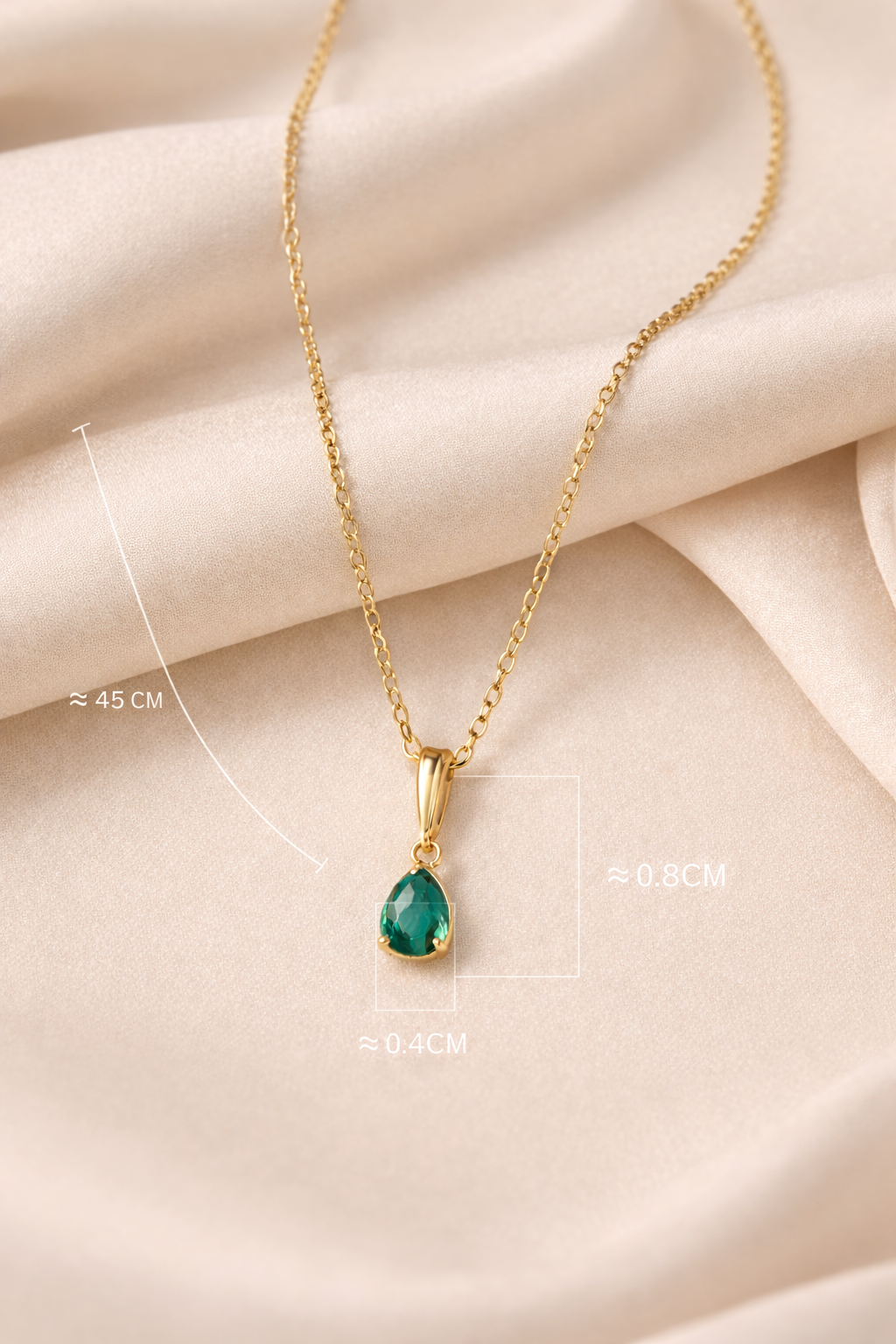 Emerald Drop Necklace