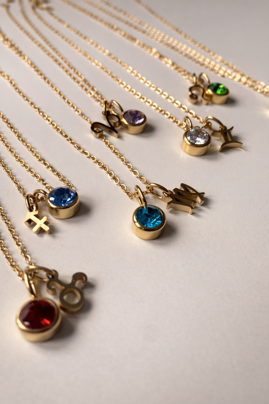 Zodiac Birthstone Necklaces