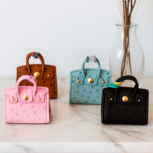 Mini Bag Charm Leather