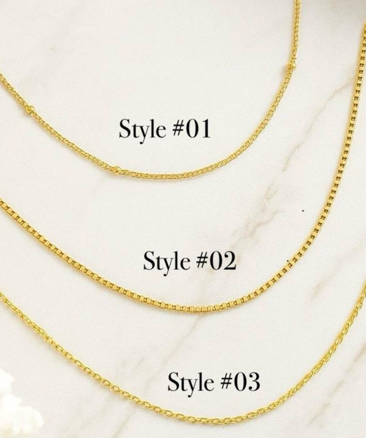 Initial Necklace with Birthstone