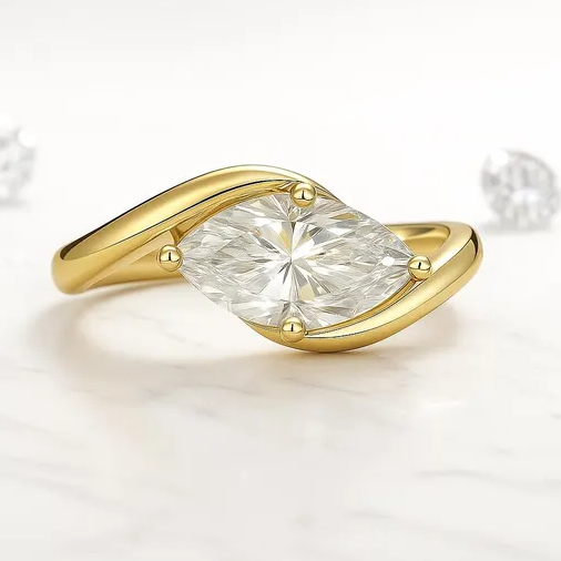 Aurea Moissanite Ring