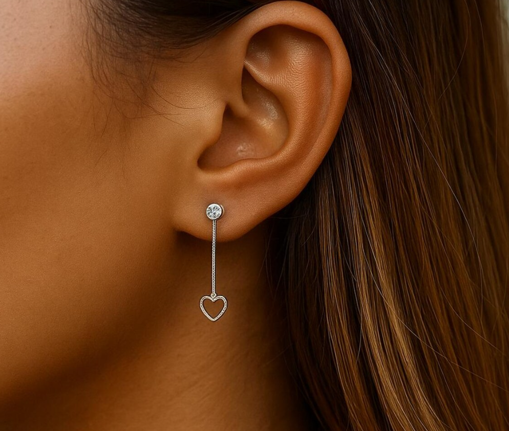 Lia Heart Drop Earrings