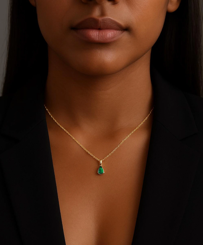 Emerald Drop Necklace