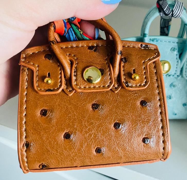 Mini Bag Charm Leather