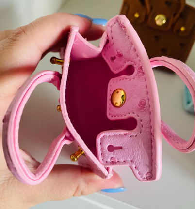 Mini Bag Charm Leather