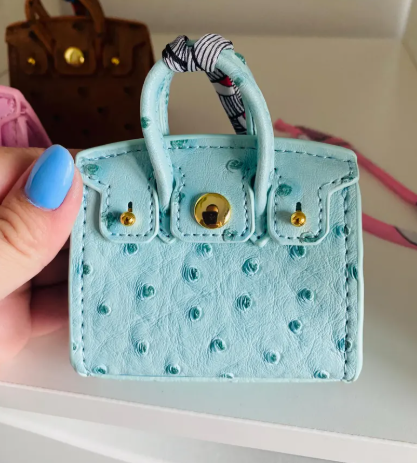 Mini Bag Charm Leather