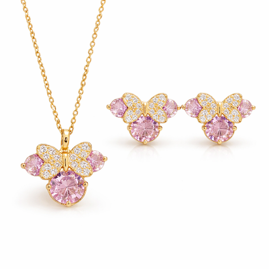 Minnie Pink Sparkle Jewelry Set
