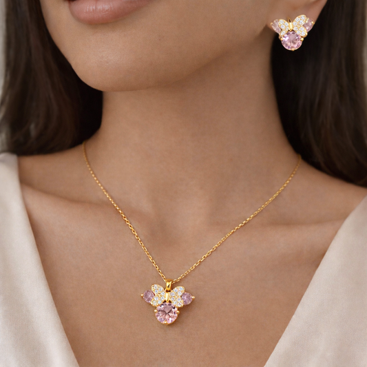 Minnie Pink Sparkle Jewelry Set