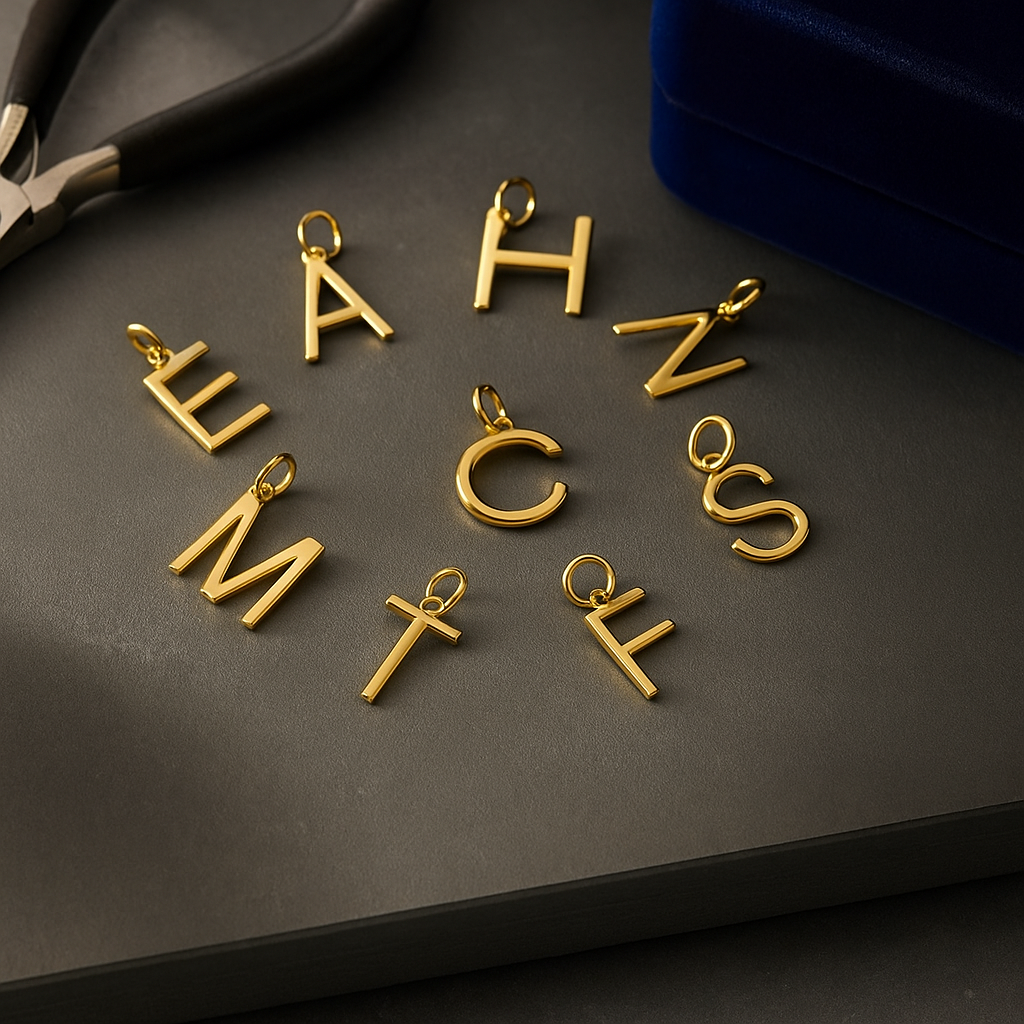 Initial Necklace with Birthstone