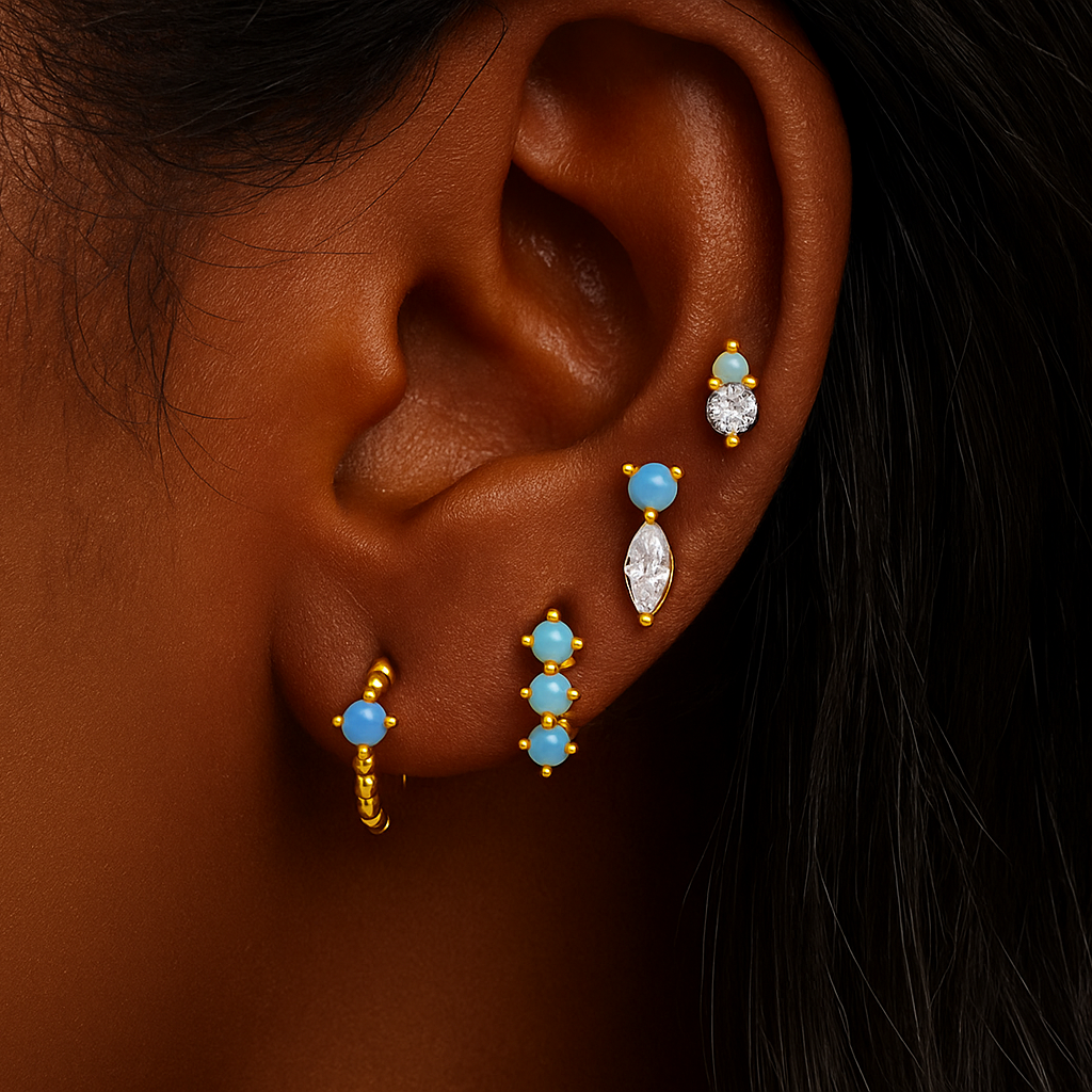 Natural Opal Earring Set