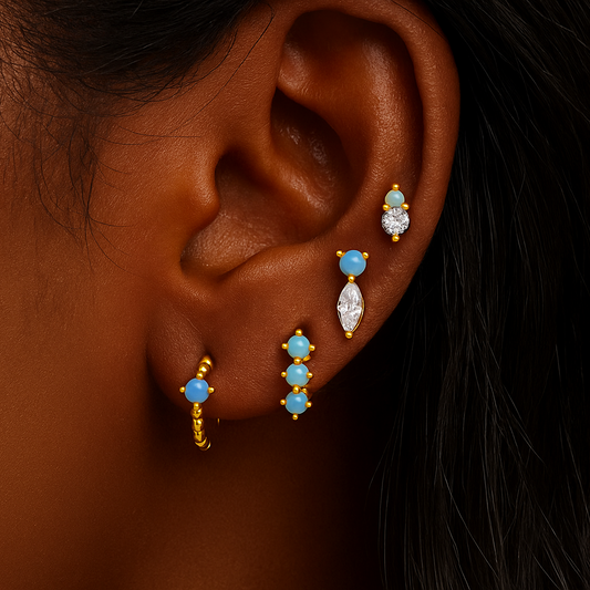 Natural Opal Earring Set
