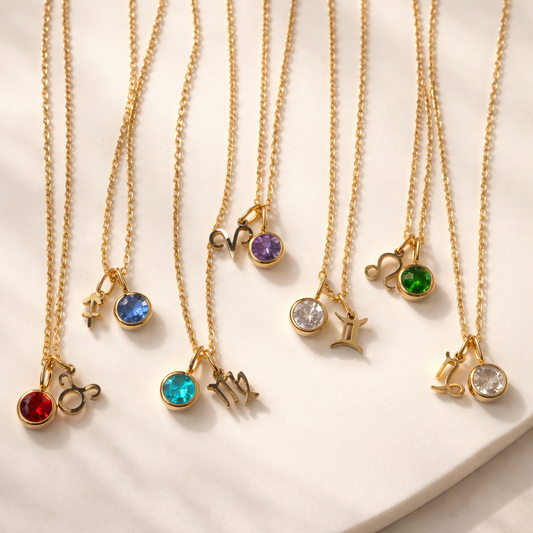 Zodiac Birthstone Necklaces