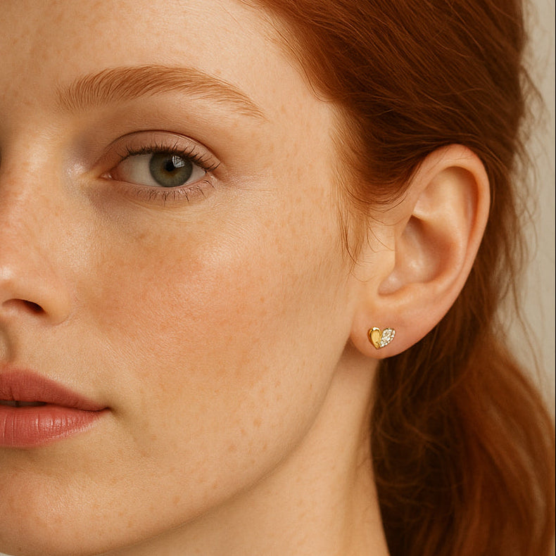 Lumi — Heart Hoop Earrings