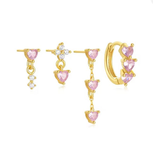 Amethyst Glow Earring Set