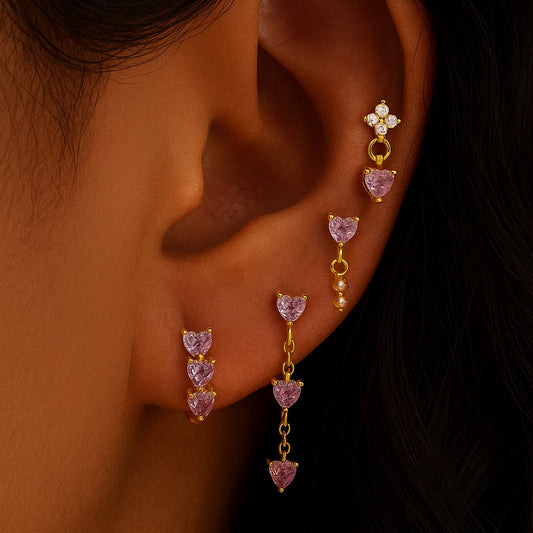 Amethyst Glow Earring Set